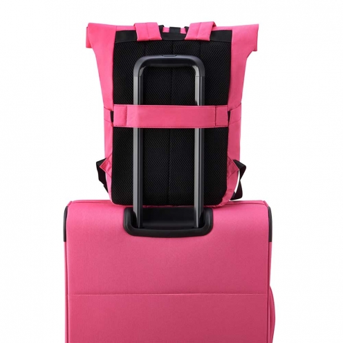 خرید کوله پشتی دلسی مدل بی ای رول تاپ رنگ صورتی چمدان ایران -  BE BE ROLLTOP BACKPACK DELSEY PARIS 376361009 chamedaniran 6